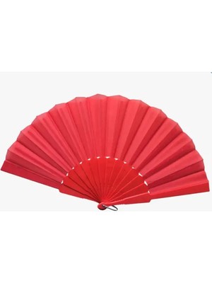 DS LLC Ieg™ Plastik Kumaş Yelpaze 12'li Kırmızı DSLLCRS-ETIEG34