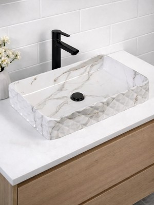 Fualora Seramik Çanak Lavabo Batarya Deliksiz 60*34*12 cm