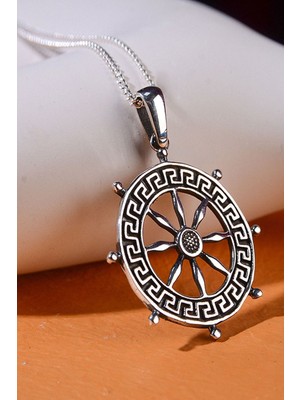 PremiumPort 925 Ayar Gümüş Dümen Figürlü Erkek Kolye, Şık ve Zarif Tasarım