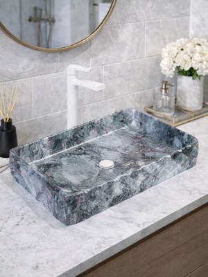 Fualora Seramik Çanak Lavabo Batarya Deliksiz 60*34*12 cm