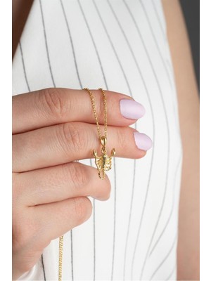 PremiumPort 925 Ayar Gold Akrep Gümüş Kolye, Şıklık ve Zarafetin Buluşması