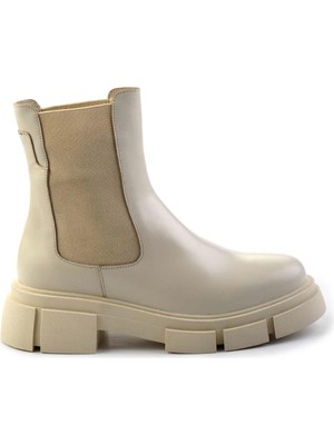 Bambi Bej Hakiki Deri Kadın Bot & Bootie K02060050003