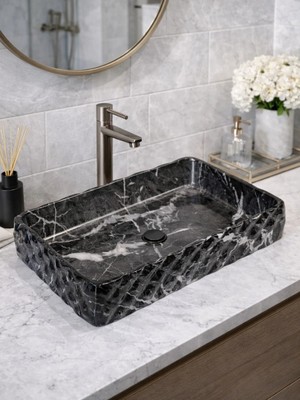 Fualora Seramik Çanak Lavabo Batarya Deliksiz 60*34*12 cm