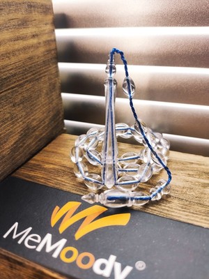 Sistem Püsküllü Mavi Ip Uçak Camı Sıkma Toz Kehribar Erkek Tesbih