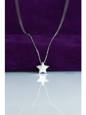 PremiumPort Yuvarlak Şans Uğur Kolye, 925 Ayar Zirkon Taşlı Gümüş Zincir