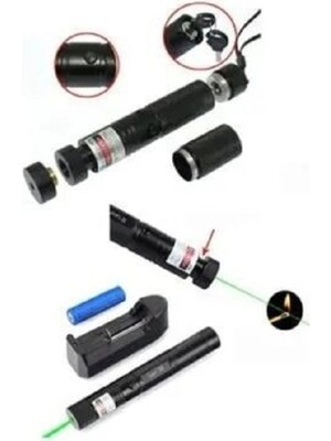 Sb Shopping Şarjlı Turbo Yeşil Lazer Pointer Kibrit Yakabilen Güç 1000MW