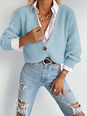 Stelol Düğme Detay Triko Bluz