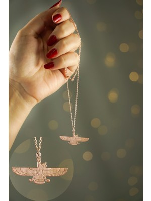 PremiumPort 925 Ayar Gümüş Rose Renk Kolye, Zarif ve Şık Takı Seçeneği