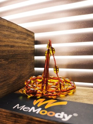 Sistem Püsküllü Osmanlı Ateş Sürmeli Sıkma Toz Kehribar Erkek Tesbih