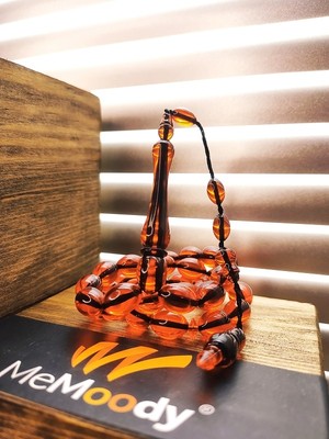 Sistem Püsküllü Ateş Kadim Sürmeli Sıkma Toz Kehribar Erkek Tesbih