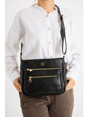 ÖZER-1399 Sanmorris Çapraz Ayarlanabilir Çapraz Askılı Suni Deri Kadın Omuz Çantası