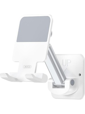 Xo Ayarlanabilir Duvar Tipi Telefon Sabitleyici Stand - Duvara Monte Telefon Tutucu - Mutfak Banyo Ofis