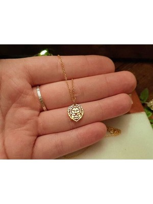 PremiumPort Altın Kaplama Origami Aslan 925 Ayar Kolye, Şık ve Zarif Tasarım