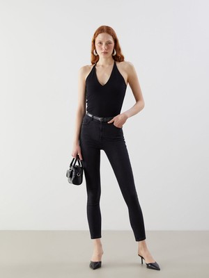 Lc Waikiki Yeni Sezon Beli Kemerli Jüpiter Süper Skinny Fit Kadın Jean Pantolon