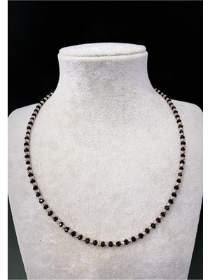 PremiumPort Kadınlar Için Gümüş Kolye, Onix Taşlı, Şık ve Zarif Takı