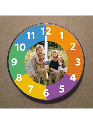 Bsb Kişiye Özel Magnet Saat Buzdolabı Süsü Duvar Saati 10,5cm MS5010