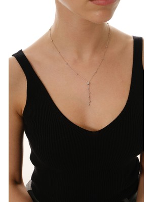 PremiumPort 925 Ayar Gümüş Rodyum Toplu Kolye, Şık ve Zarif Takı Seçeneği