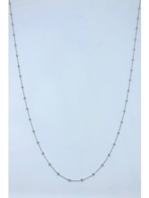 PremiumPort Kadın Gümüş Rodyum Kaplama 80 cm Sık Toplu Zincir, Şık ve Zarif Takı