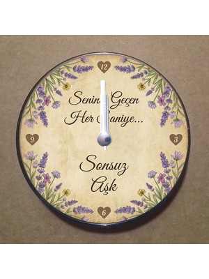 Bsb Sevgili Aşk Temalı Magnet Saat Buzdolabı Süsü Duvar Saati 10,5cm MS6001