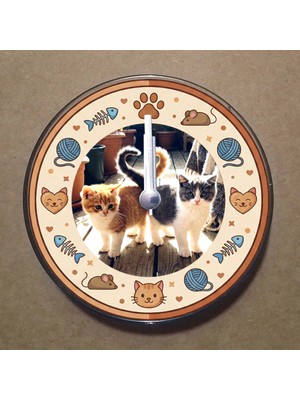 Bsb Kişiye Özel Magnet Saat Buzdolabı Süsü Duvar Saati 10,5cm MS5006