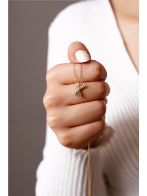 PremiumPort K Harfli Gümüş Kolye, Özel Kesimli Zarif Takı