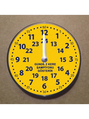 Bsb Sarı Lacivert Taraftar Temalı Magnet Saat Buzdolabı Süsü Duvar Saati 10,5cm MS4001