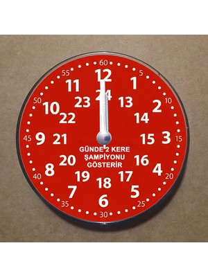 Bsb Kırmızı Beyaz Taraftar Temalı Magnet Saat Buzdolabı Süsü Duvar Saati 10,5cm MS4005