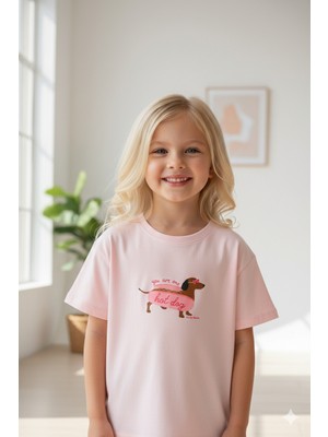 Monila Kız Çocuk Pamuklu Bisiklet Yaka Baskılı T-Shirt