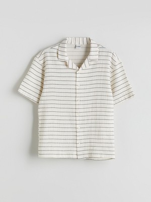 Lc Waikiki Yeni Sezon Çizgili Kısa Kollu Erkek Çocuk Gömlek