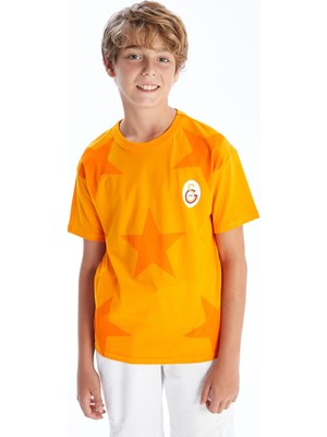 Lc Waikiki Yeni Sezon Bisiklet Yaka Galatasaray Baskılı Erkek Çocuk Tişört