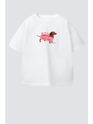 Monila Kız Çocuk Pamuklu Bisiklet Yaka Baskılı T-Shirt