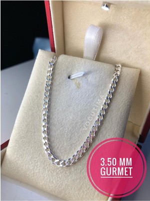 PremiumPort Şık Erkek Gümüş Zincir, Işıklı Kutuda, Sevgili, Eş ve Babaya Hediye