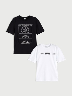 Lc Waikiki Yeni Sezon Bisiklet Yaka Erkek Çocuk Tişört 2'li