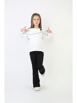 Modanino Kız Çocuk 2'li Takım (Pantolon+Bluz) 3-9 Yaş 12506