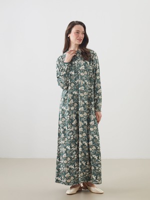 Lc Waikiki Yeni Sezon Bisiklet Yaka Çiçekli A Kesim Elbise