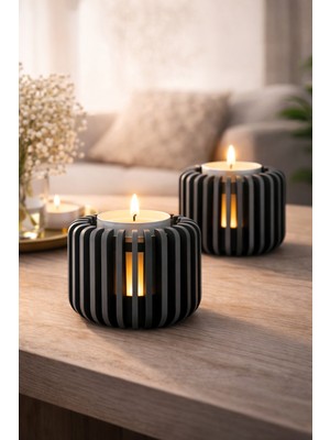 MisterionStudio Modern Mumluk – Isı Kanatlı Tasarım, Dekoratif Tealight Mumluk