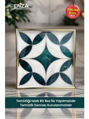 Enza Kuzey Çay Kahve Kahvaltılık ve Sunum Tepsisi 36 cm