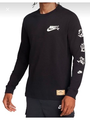 Nike Sportswear Siyah Uzun Kollu Erkek T-Shirt DX1077-010
