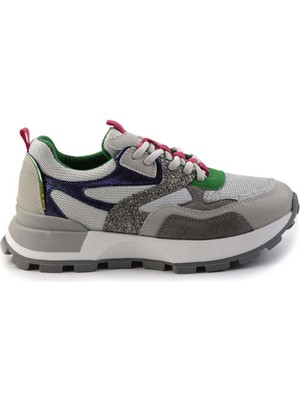 Bambi Gri Yeşil  Kadın Sneaker K01429160009