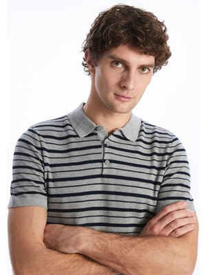 Lc Waikiki Yeni Sezon Polo Yaka Kısa Kollu Çizgili Erkek Triko Kazak