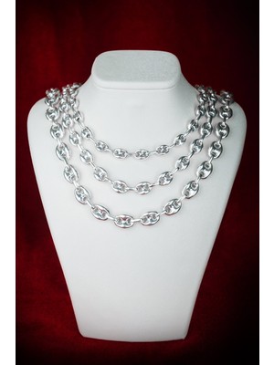 PremiumPort 925 Ayar Gümüş Erkek Zincir Kolye, Şık ve Kaliteli Takı