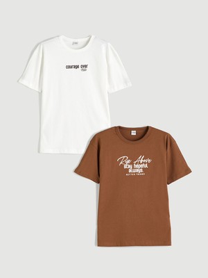 Lc Waikiki Yeni Sezon Bisiklet Yaka Erkek Çocuk Tişört 2'li