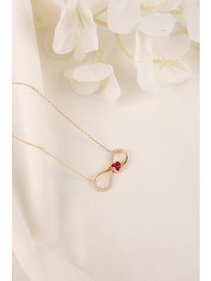 PremiumPort 925 Ayar Gümüş Kalp El Sonsuzluk Kadın Kolye