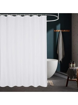 Jackline Beyaz Su Geçirmez Kumaş Duş Perdesi 240X200CM