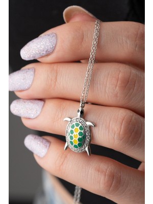 PremiumPort 925 Ayar Gümüş Kaplumbağa Kolye, Zarif ve Şık Takı Seçeneği