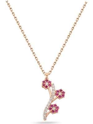 PremiumPort Şık ve Zarif Gümüş Çiçek Kolye, Kadın Takı, Elegant Tasarım