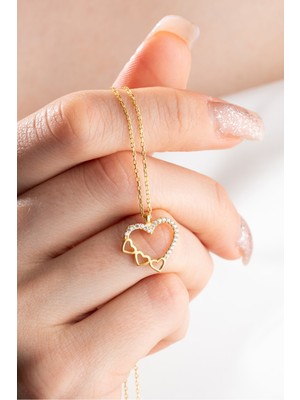 PremiumPort 925 Ayar Gümüş Kalpli Kolye, Şık ve Zarif Tasarım