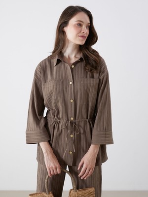 Lc Waikiki Yeni Sezon Beli Bağcıklı Kadın Gömlek Tunik