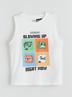 Lc Waikiki Yeni Sezon Bisiklet Yaka Minecraft Baskılı Erkek Çocuk Atlet