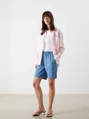 Lc Waikiki Yeni Sezon Beli Lastikli Kadın Jean Şort